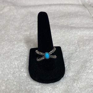 American West Silver Ring with Turquoise Stone
